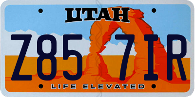 UT license plate Z857IR