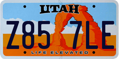 UT license plate Z857LE
