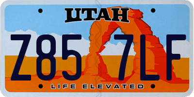 UT license plate Z857LF