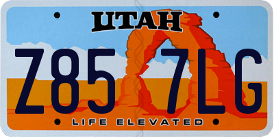 UT license plate Z857LG