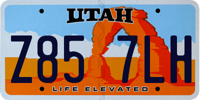 UT license plate Z857LH