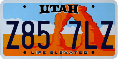 UT license plate Z857LZ