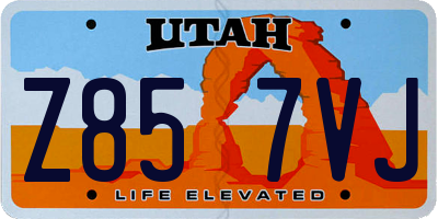 UT license plate Z857VJ