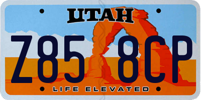 UT license plate Z858CP