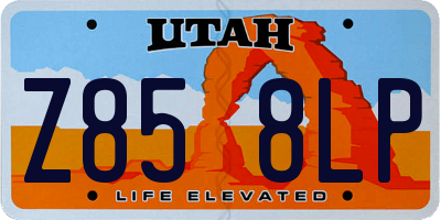 UT license plate Z858LP