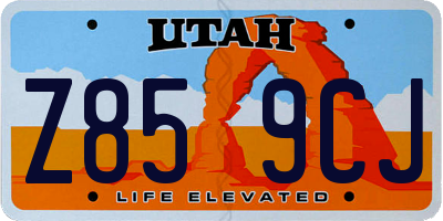 UT license plate Z859CJ