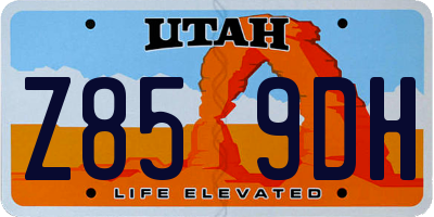UT license plate Z859DH