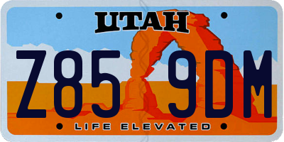 UT license plate Z859DM