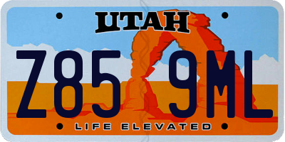 UT license plate Z859ML