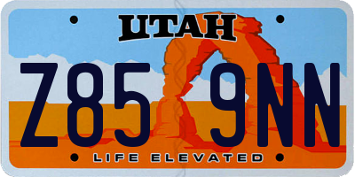 UT license plate Z859NN