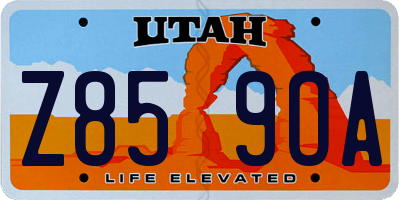 UT license plate Z859OA