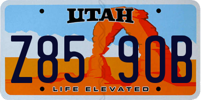 UT license plate Z859OB