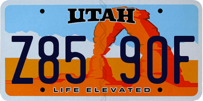 UT license plate Z859OF