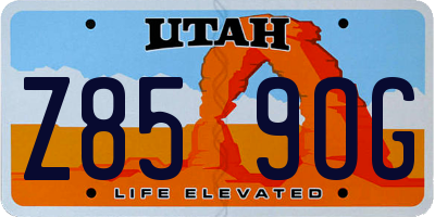 UT license plate Z859OG