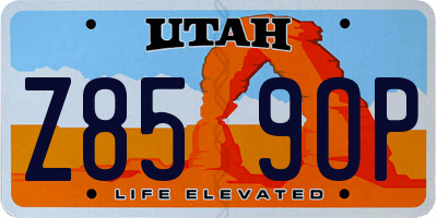 UT license plate Z859OP