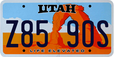 UT license plate Z859OS