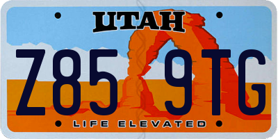 UT license plate Z859TG