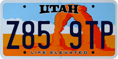 UT license plate Z859TP