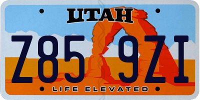 UT license plate Z859ZI