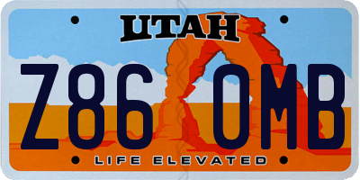 UT license plate Z860MB