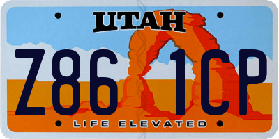 UT license plate Z861CP