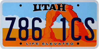 UT license plate Z861CS