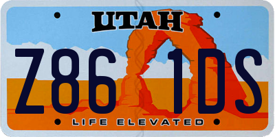 UT license plate Z861DS