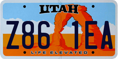 UT license plate Z861EA