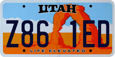 UT license plate Z861ED