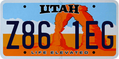 UT license plate Z861EG