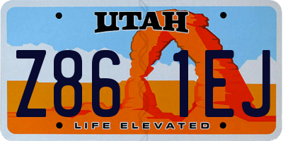 UT license plate Z861EJ