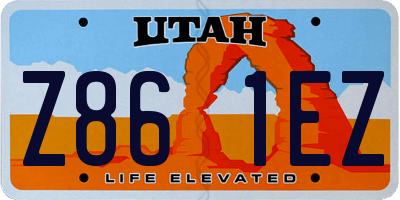 UT license plate Z861EZ