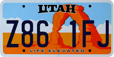 UT license plate Z861FJ