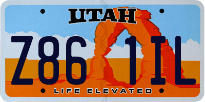 UT license plate Z861IL