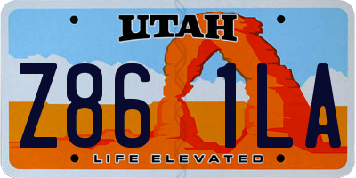 UT license plate Z861LA