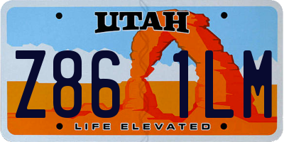 UT license plate Z861LM