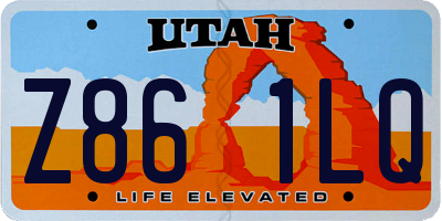 UT license plate Z861LQ