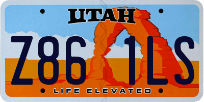 UT license plate Z861LS