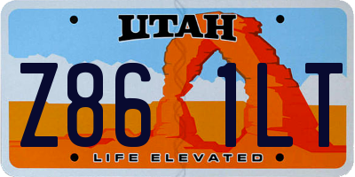 UT license plate Z861LT