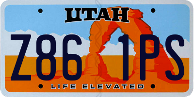 UT license plate Z861PS