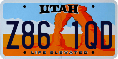 UT license plate Z861QD