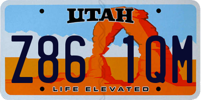 UT license plate Z861QM