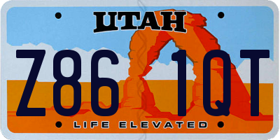 UT license plate Z861QT