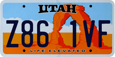 UT license plate Z861VF