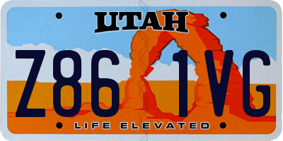 UT license plate Z861VG