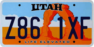 UT license plate Z861XF