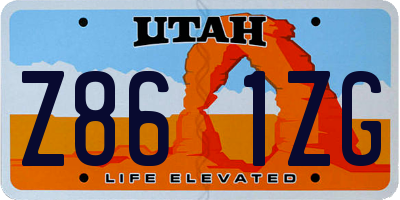 UT license plate Z861ZG