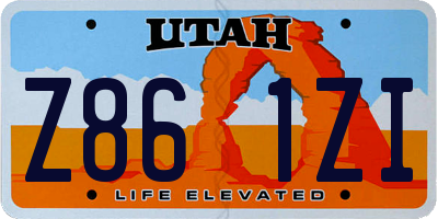 UT license plate Z861ZI