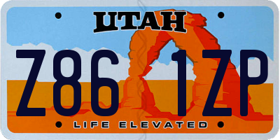 UT license plate Z861ZP