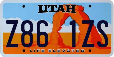 UT license plate Z861ZS